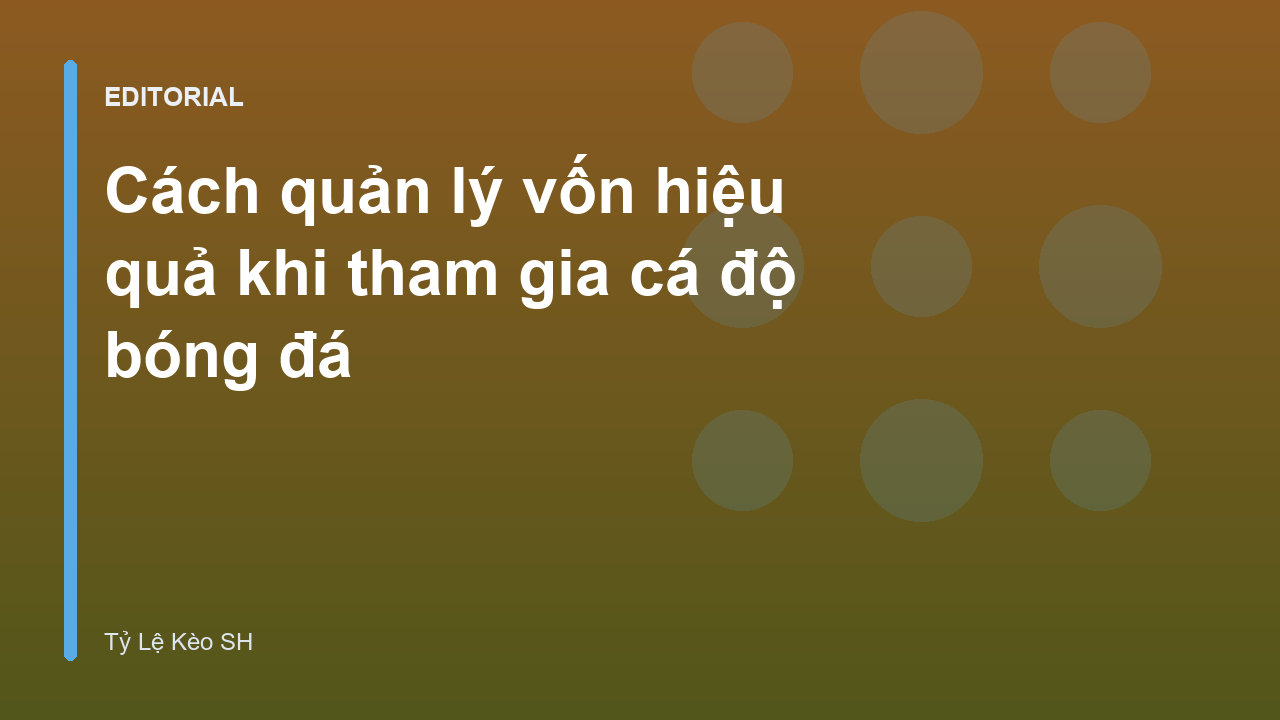 Người chơi đang lập kế hoạch quản lý vốn cá độ bóng đá