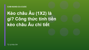 Read more about the article Kèo châu Âu (1X2) là gì? Công thức tính tiền kèo châu Âu chi tiết