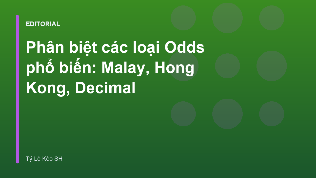Các loại odds phổ biến trong cá cược bóng đá